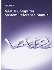 Sony PCV-RS101 - Vaio Desktop Computer System Reference Manual