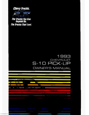 Chevrolet 1993 S-10 Pickup Owner's Manual