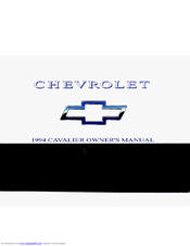 Chevrolet 1994 Cavalier Owner's Manual