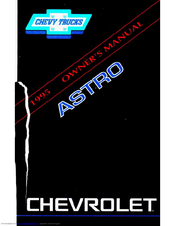 Chevrolet 1995 Astro Cargo Owner's Manual