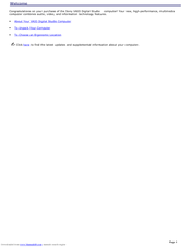 Sony PCV-RX741 - Vaio Desktop Computer Online Help Manual