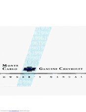 Chevrolet 1996 Monte Carlo Owner's Manual