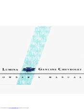 Chevrolet LUMINA 1996 Owner's Manual