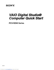 Sony VAIO Digital Studio PCV-RZ40 Series Quick Start Manual
