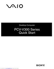 Sony PCV-V300G VAIO User Guide  (primary manual) Quick Start Manual