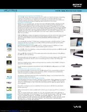 Sony Vaio VPCJ117FX/B Specifications