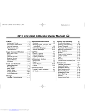 Chevrolet 2011 Colorado Crew Cab Owner's Manual