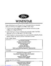 Ford Windstar 1995 Manual