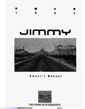 GMC 1993 Jimmy Owner's Manual