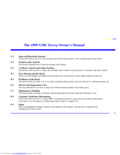 GMC 1999 Envoy Owner's Manual