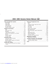GMC 2004 Savana Van Owner's Manual