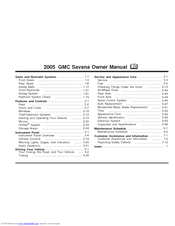 GMC 2005 Savana Van Owner's Manual