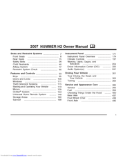 Hummer 2007 H2 Owner's Manual
