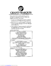 Mercury Grand Marquis Manual