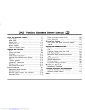 Pontiac 2005 Montana Owner's Manual