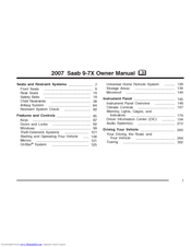Saab 2007 9-7X Owner's Manual