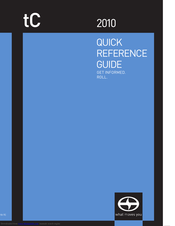 Scion 2010 tC Quick Reference Manual
