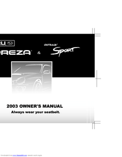 Subaru Impreza Outback Sport 2003 Owner's Manual