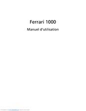Acer 1000 5123 - Ferrari - Turion 64 X2 1.8 GHz Manuel D'utilisation