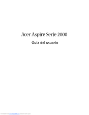 Acer Aspire 2000 series Guía Del Usuario