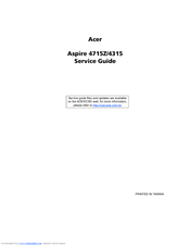 Acer Aspire 4715z Series Manuals Manualslib