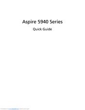 Acer Aspire 5940G Series Quick Manual