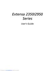 Acer Extensa 2950 Series User Manual