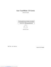 Acer TravelMate 270 series Service Manual