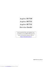 Acer Aspire M5711 Service Manual