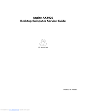 Acer Aspire X1920 Service Manual