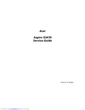 Acer Aspire X3470 Service Manual