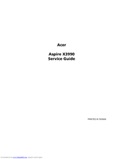 Acer Aspire X3990 Service Manual
