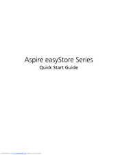 Acer Aspire EASYSTORE H341 Quick Start Manual