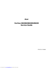 Acer Veriton M430G Service Manual