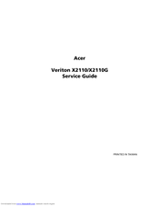 Acer Veriton X2110G Service Manual