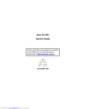 Acer AL1521 Service Manual