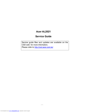Acer AL2021 Service Manual