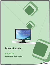 Acer V203HQ Brochure & Specs