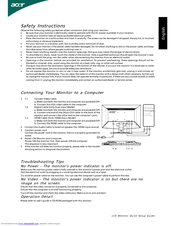 Acer GD235HZ Quick Setup Manual