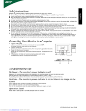 Acer P166HQL Quick Setup Manual