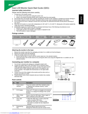 Acer G227HQL Quick Start Manual