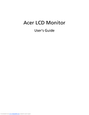 Acer V183HV User Manual