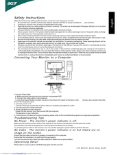 Acer X243H Quick Setup Manual