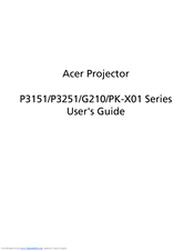 Acer PK-X01 Series User Manual