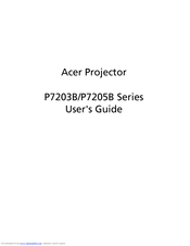 Acer P7205B Series User Manual