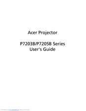 Acer P7203B Series User Manual