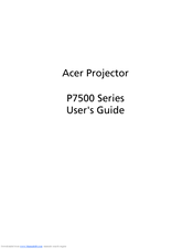 Acer P7500 Series User Manual