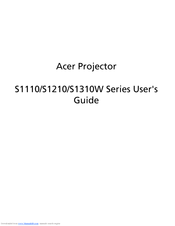 Acer S1110 Series User Manual