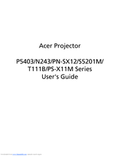 Acer P5403 series User Manual