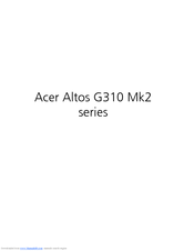 Acer Altos G310 MK2 Series Manual